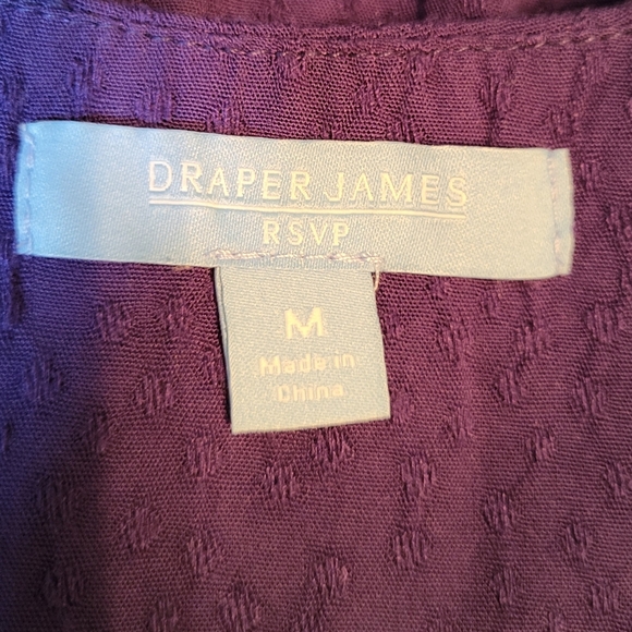 Draper James Blue/Purple Short Sleeve Dress with Smocked Waste, Medium, NWOT - Picture 3 of 5